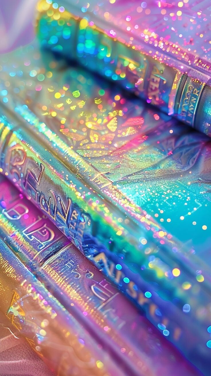 Books Pictures, Sparkles, Glitter, Neon Wallpapers, AI-Art, Screen Saver