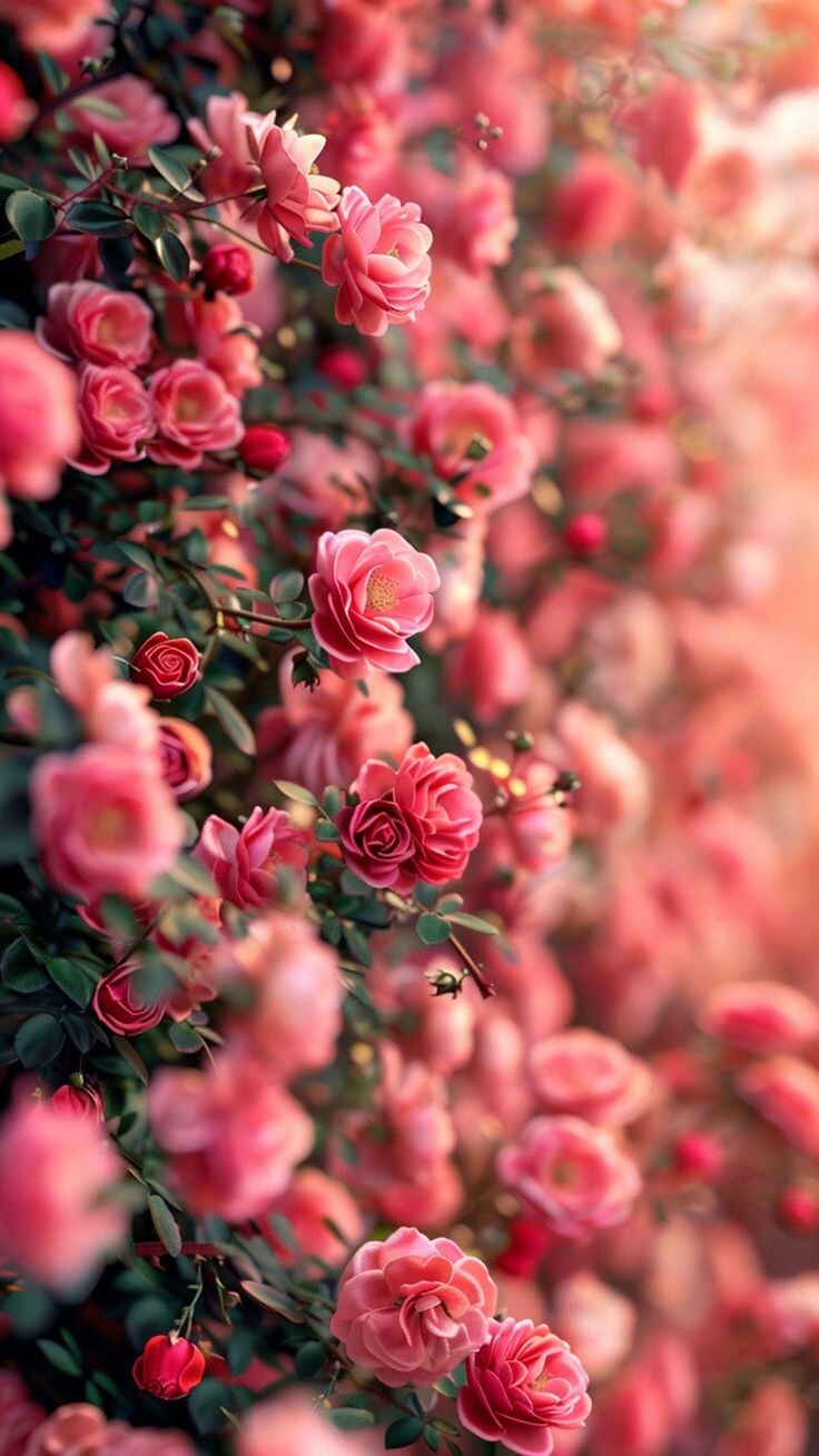 Bush Roses, Pink Shrub, Beautiful Nature, Flower Backgrounds, Backdrop Image