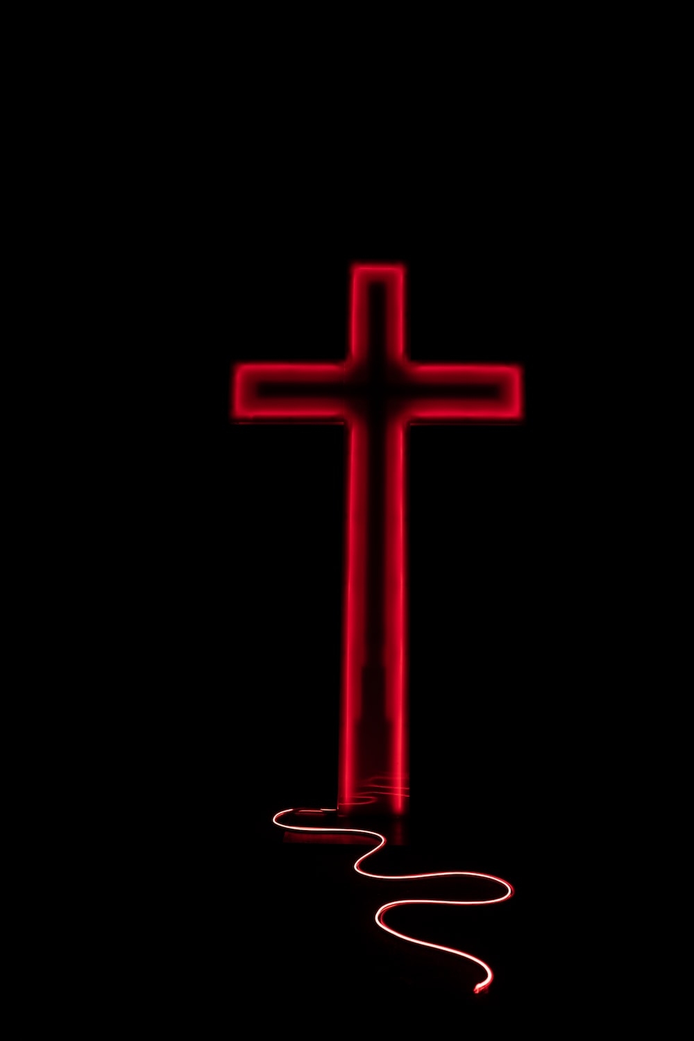 1000x1500 Red cross with black background photo, Phone