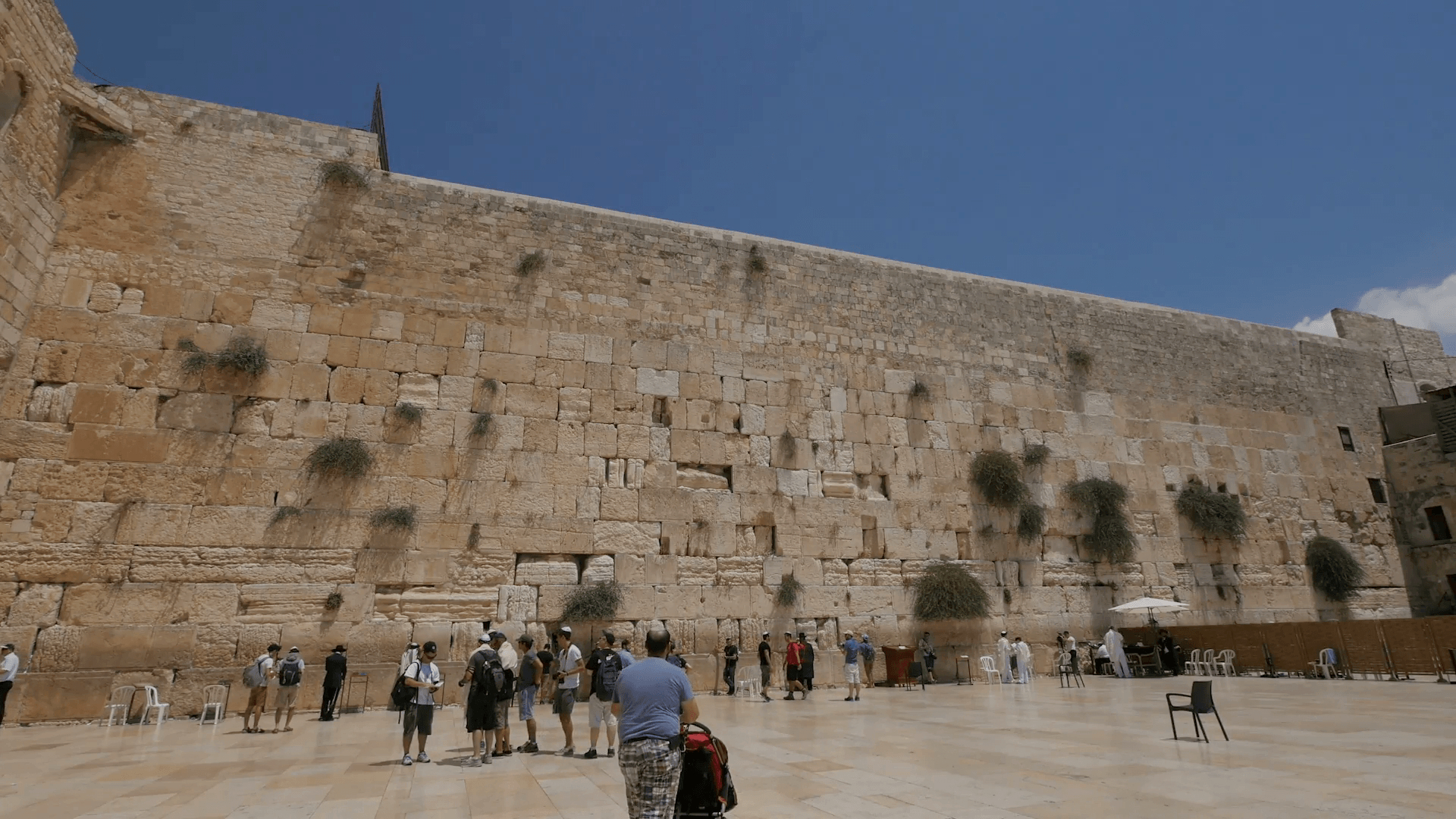 1920x1080 Jerusalem 4K Wailing wall wide 2 25P Stock Video Footage, Desktop