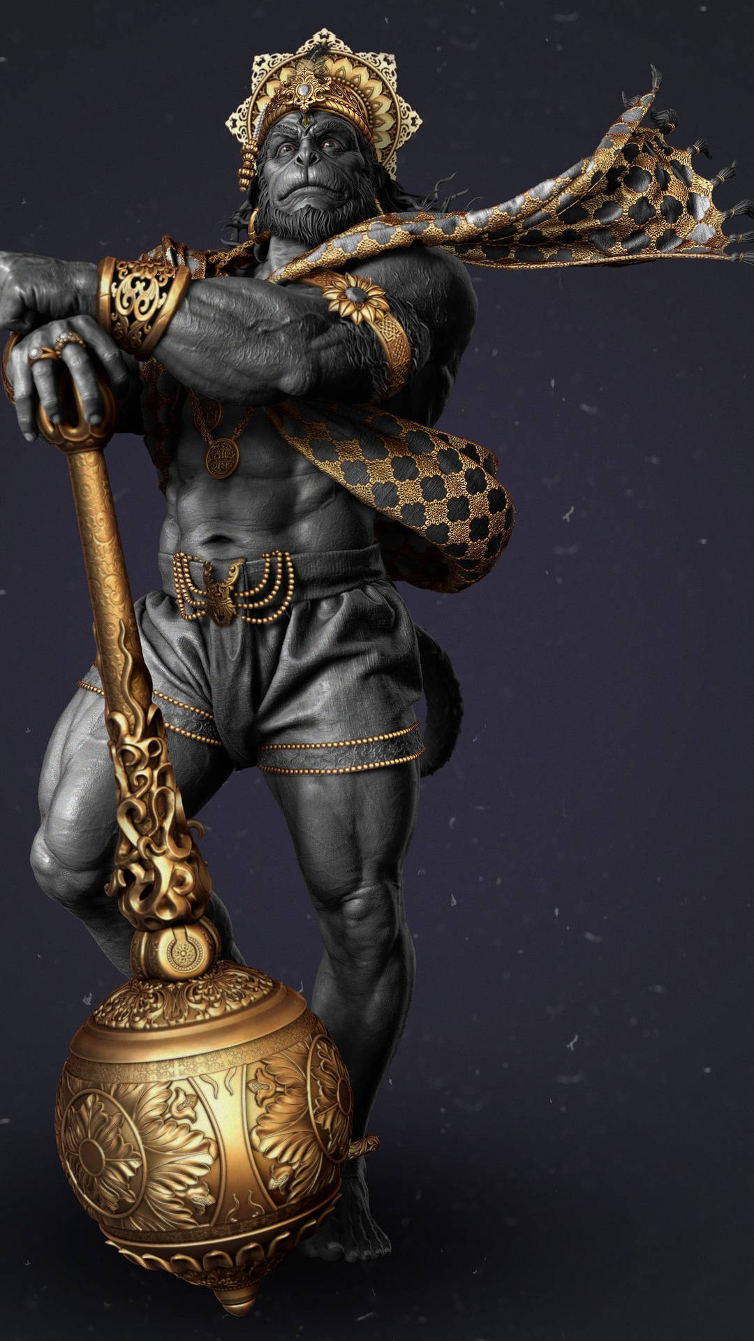 1080x1920 Download Hindu God Hanuman Black, Phone