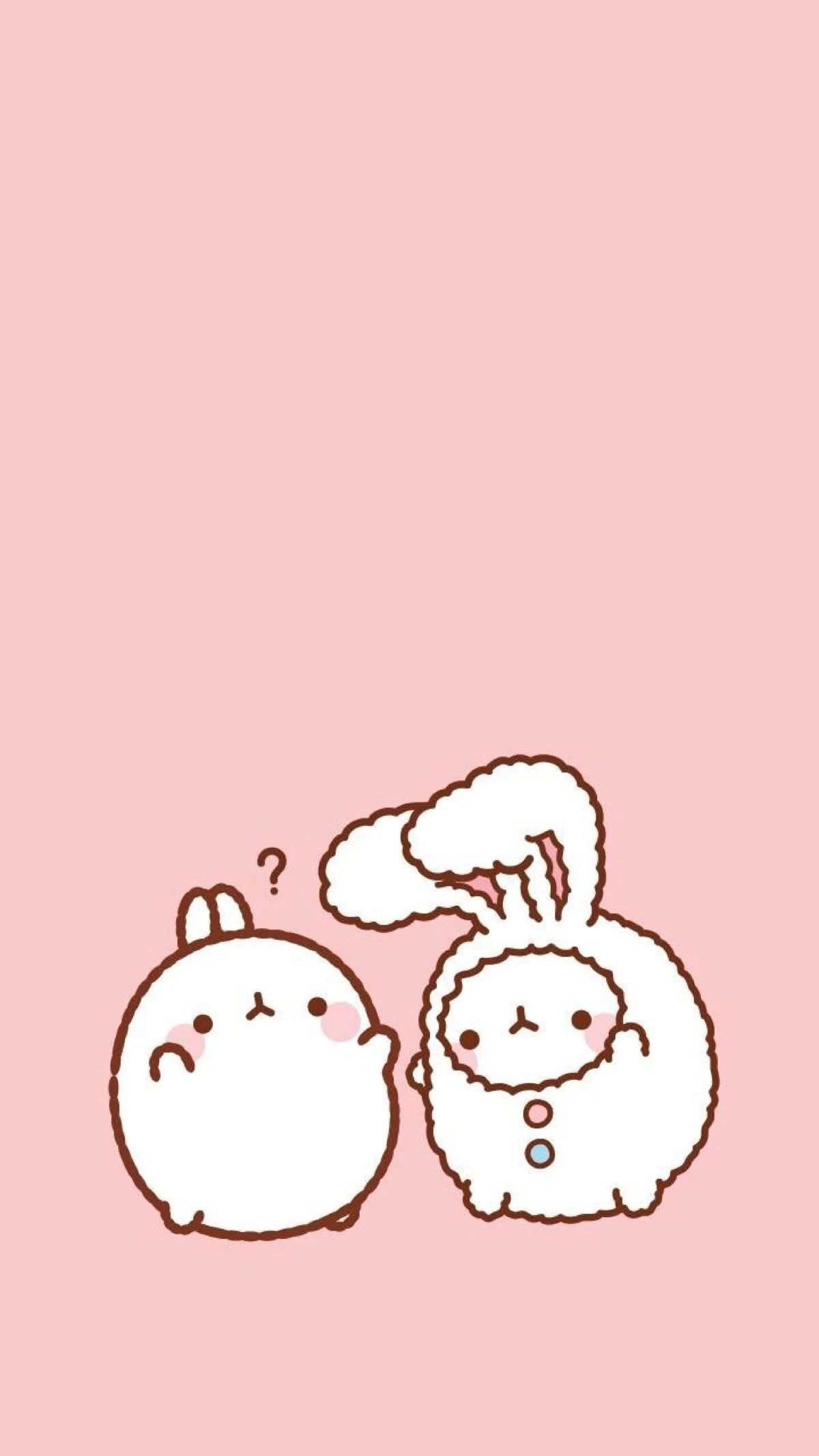 1200x2140 Lo más Kawaii del mundo!!!! (ahre). Molang wallpaper, Cute cartoon wallpaper, Cute background, Phone