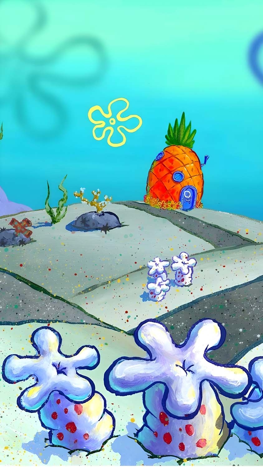 850x1500 Spongebob House iPhone Wallpaper HD, Phone