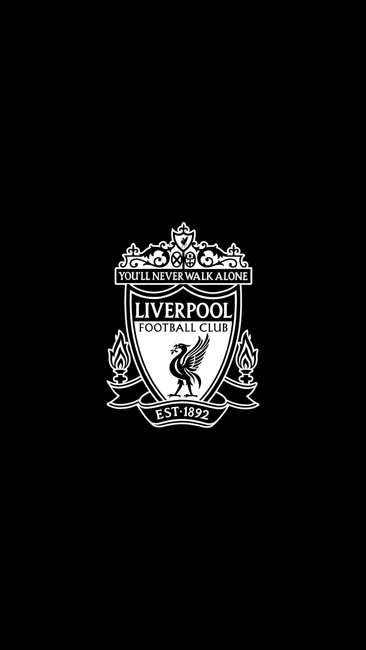 1440x2560 And here's a clean white on black wallpaper for your OLED screen phones[]: LiverpoolFC, Phone