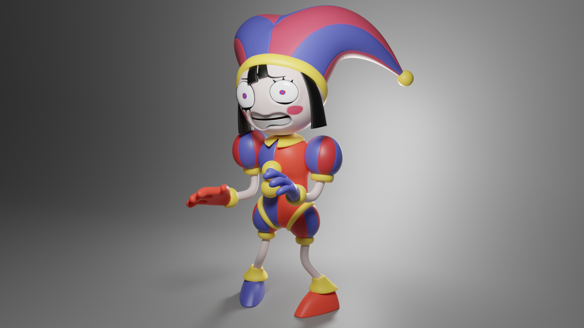 1920x1080 STL file Pomni Amazing Digital Circus・3D printable design to download・Cults, Desktop