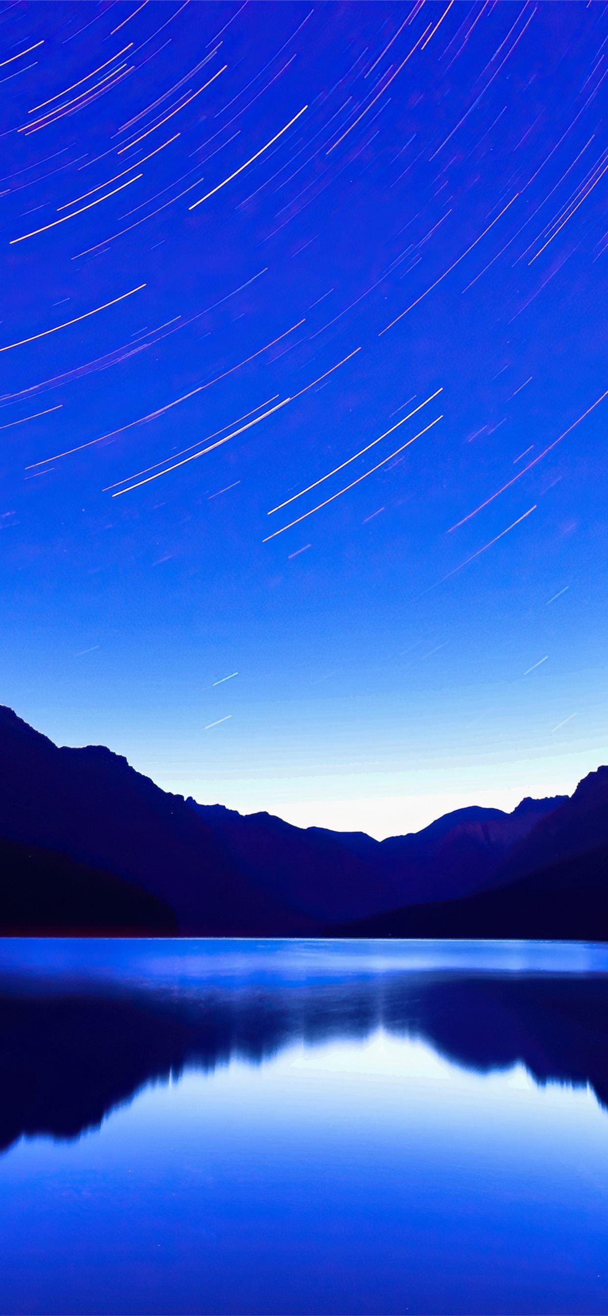 1250x2690 blue lake star trails 4k iPhone 11 Wallpaper Free Download, Phone