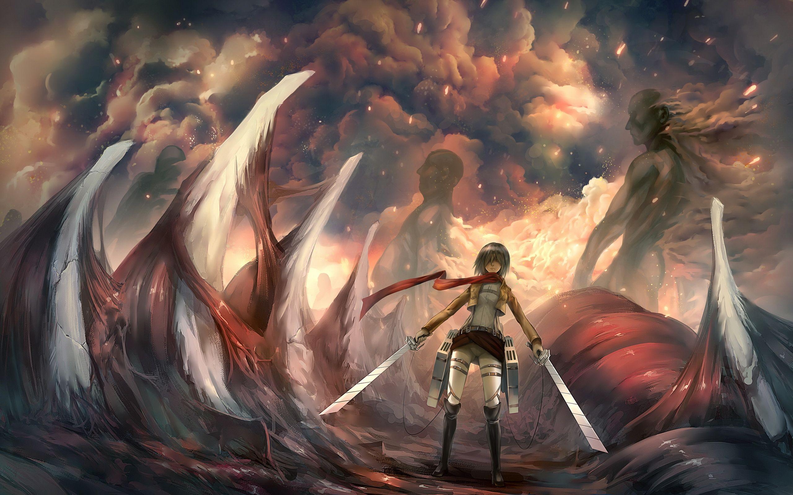 2560x1600 Animation & Drawn Wallpaper 079 Attack on Titan, Battle Angel Alita, Desktop