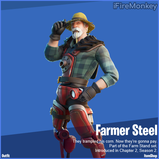 520x520 Farmer Steel Fortnite wallpaper, Phone