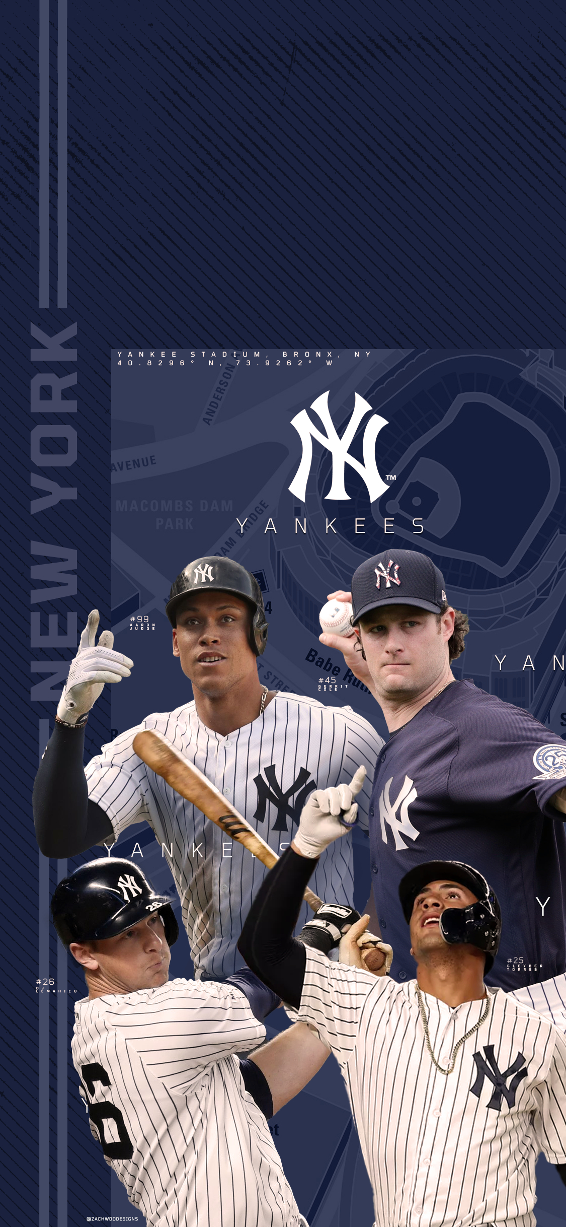 1130x2440 OC Baseball is back in the Bronx! Here's a Yankees wallpaper for your phone that I made this week, Phone