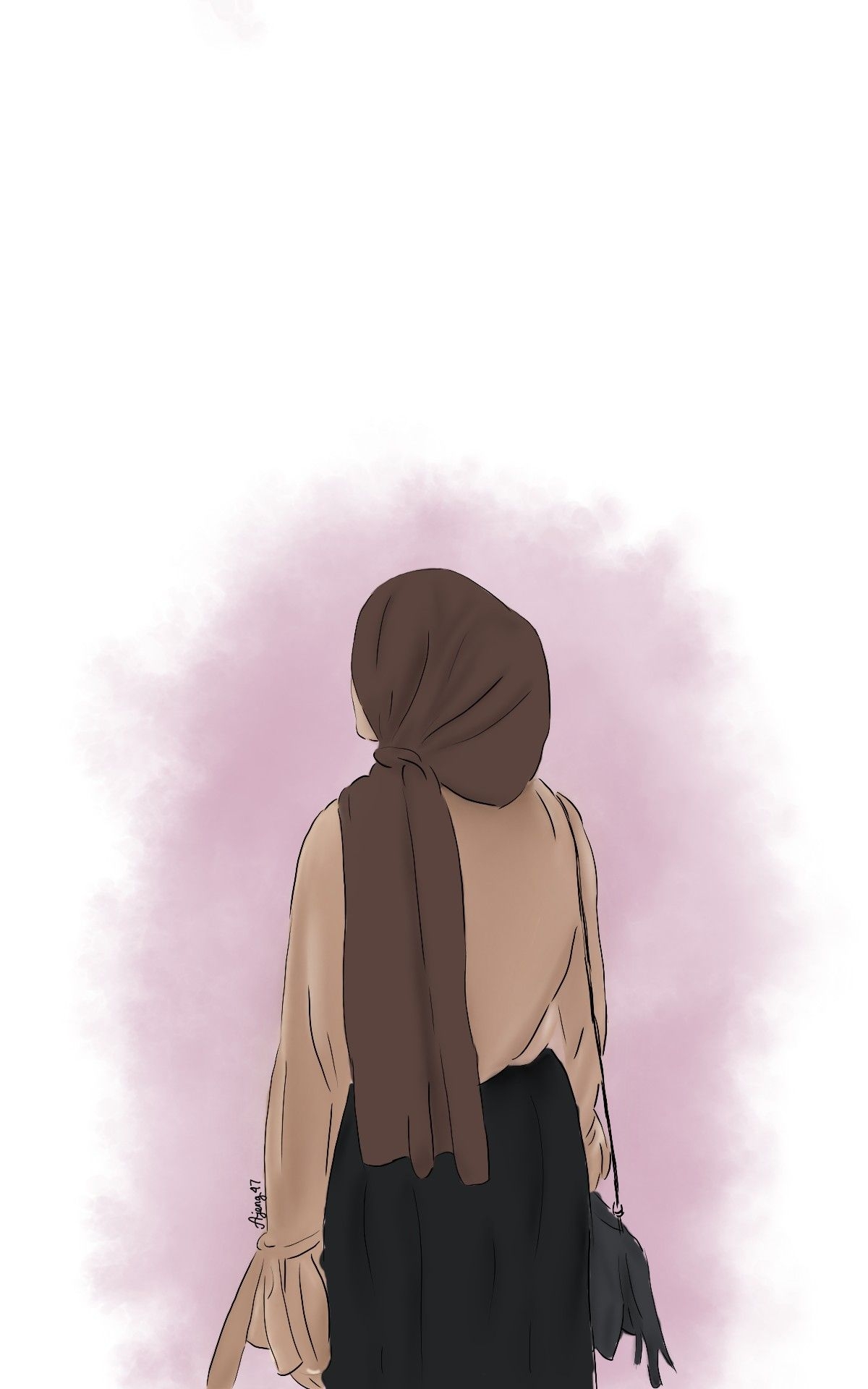 1200x1920 Ilustrasi hijab. Girls cartoon art, Cute cartoon wallpaper, Islamic artwork, Phone