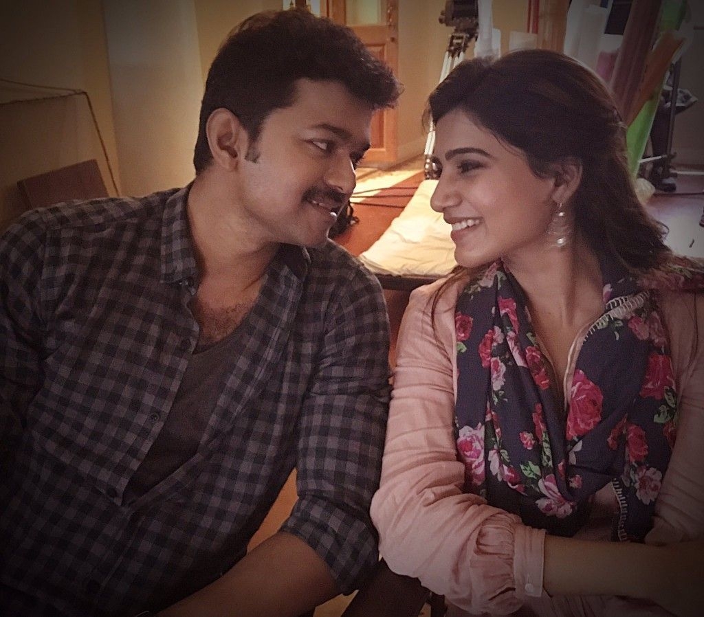 1030x900 Samantha and Vijay stills from Mersal #tamil #smile #mersal #thalapathy. Samantha photo, Samantha image, Vijay actor, Desktop