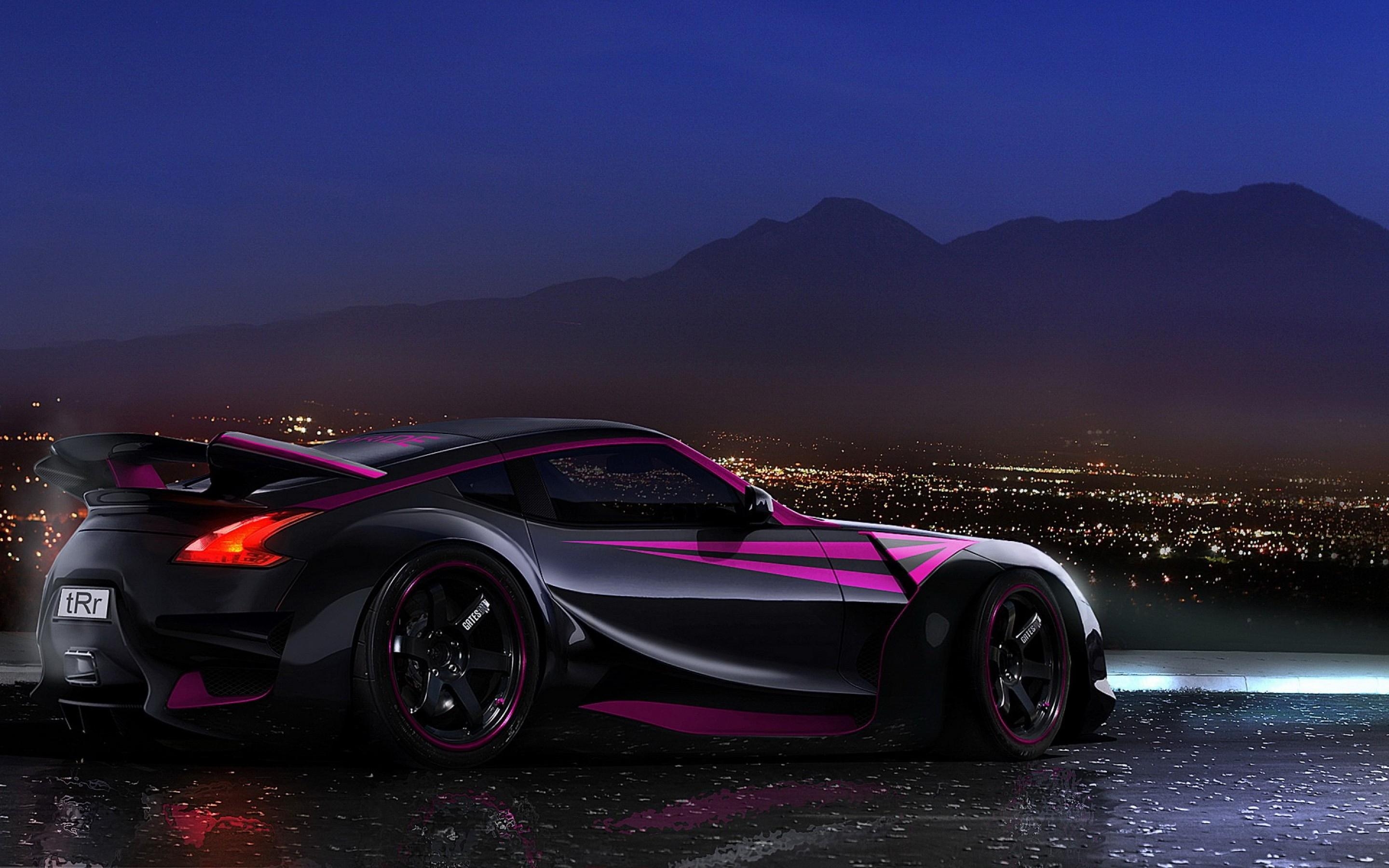 2880x1800 Black Purple Nissan 370Z Racing Sport Car Wallpaper HD Desktop, Desktop