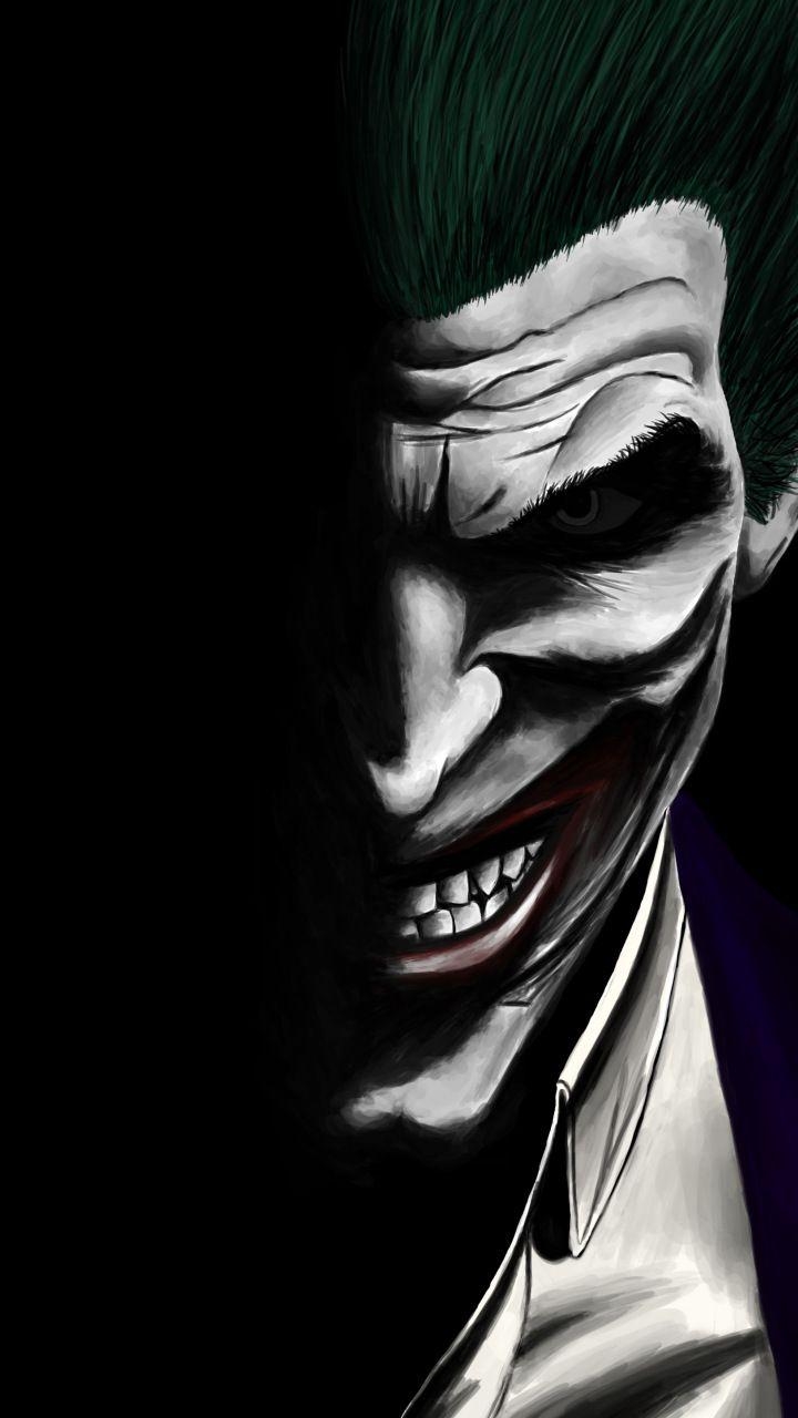 720x1280 Joker, dark, dc comics, villain, artwork,  wallpaper, Phone