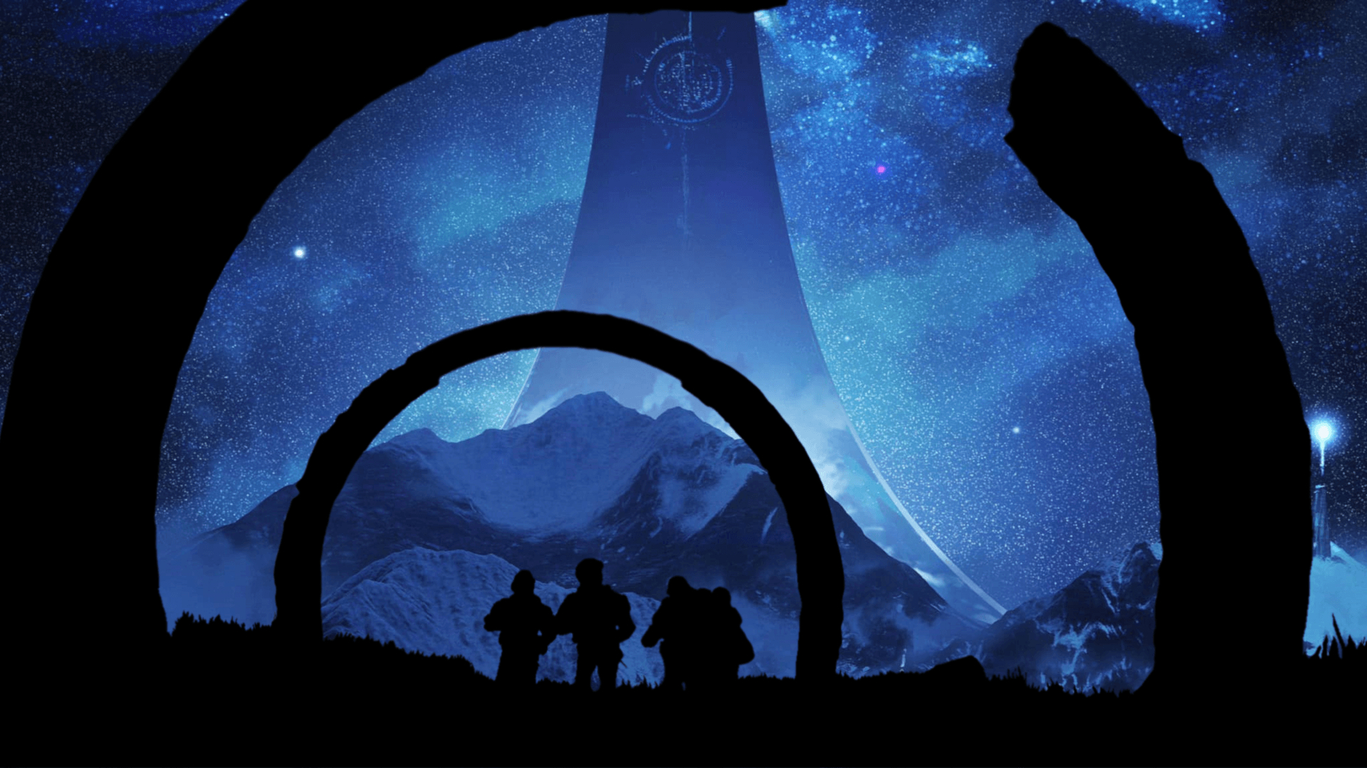 1920x1080 Halo Infinite Marines Silhouette Concept Art Wallpaper (OC), Desktop