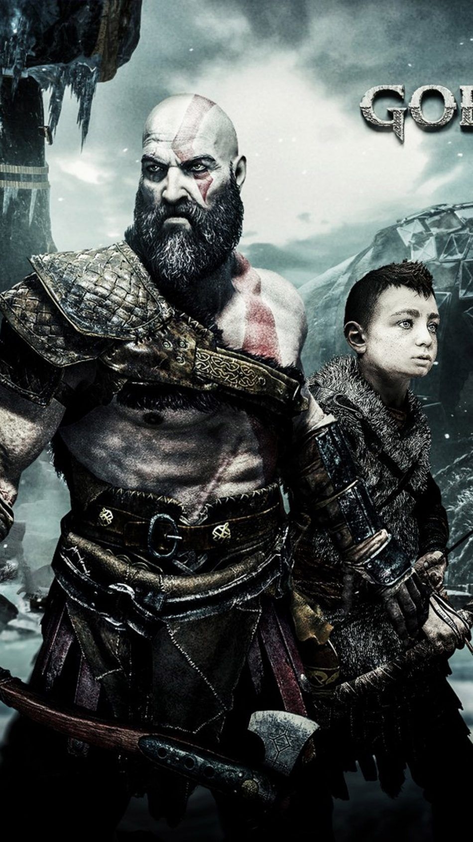 950x1690 Kratos & Atreus Together In God of War Free 4K Ultra HD Mobile, Phone