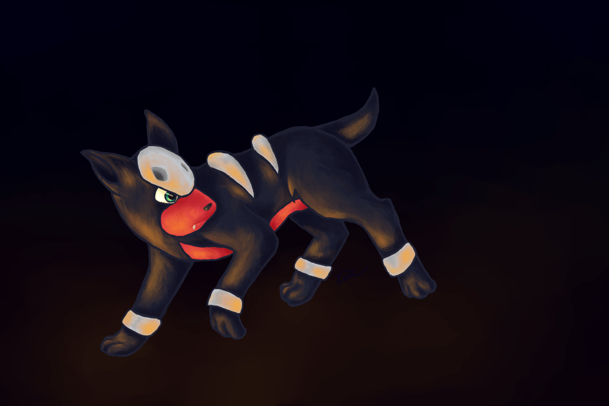 1200x800 Houndour Trade By Crashed On The Moon, Desktop