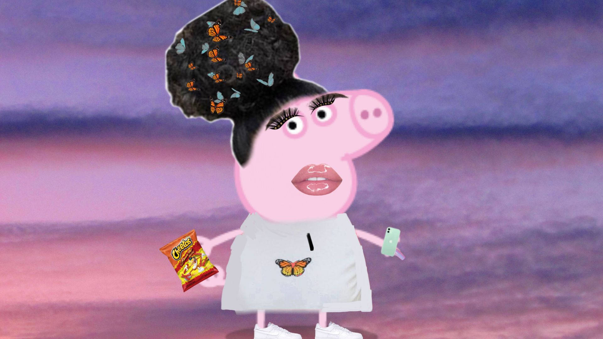 1920x1080 Download Peppa Pig Baddie Pfp Wallpaper, Desktop