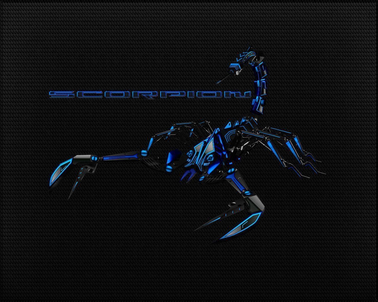 1280x1030 Black Blue Scorpion Wallpaper, Desktop