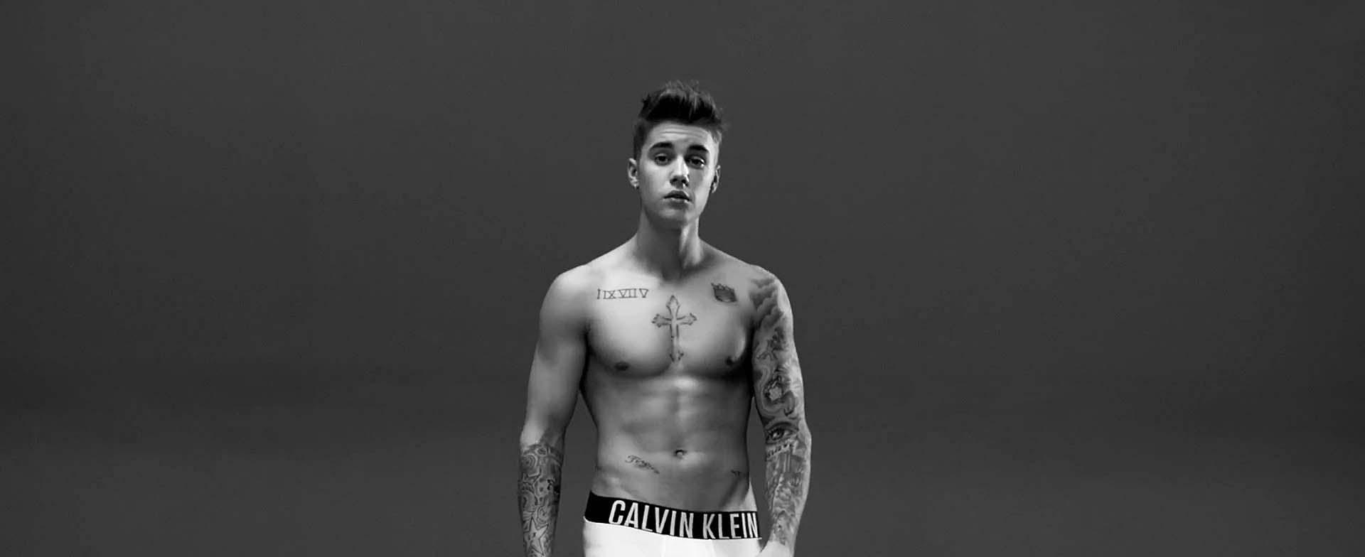 1920x790 Download Wallpaper Aesthetic Justin Bieber, Dual Screen