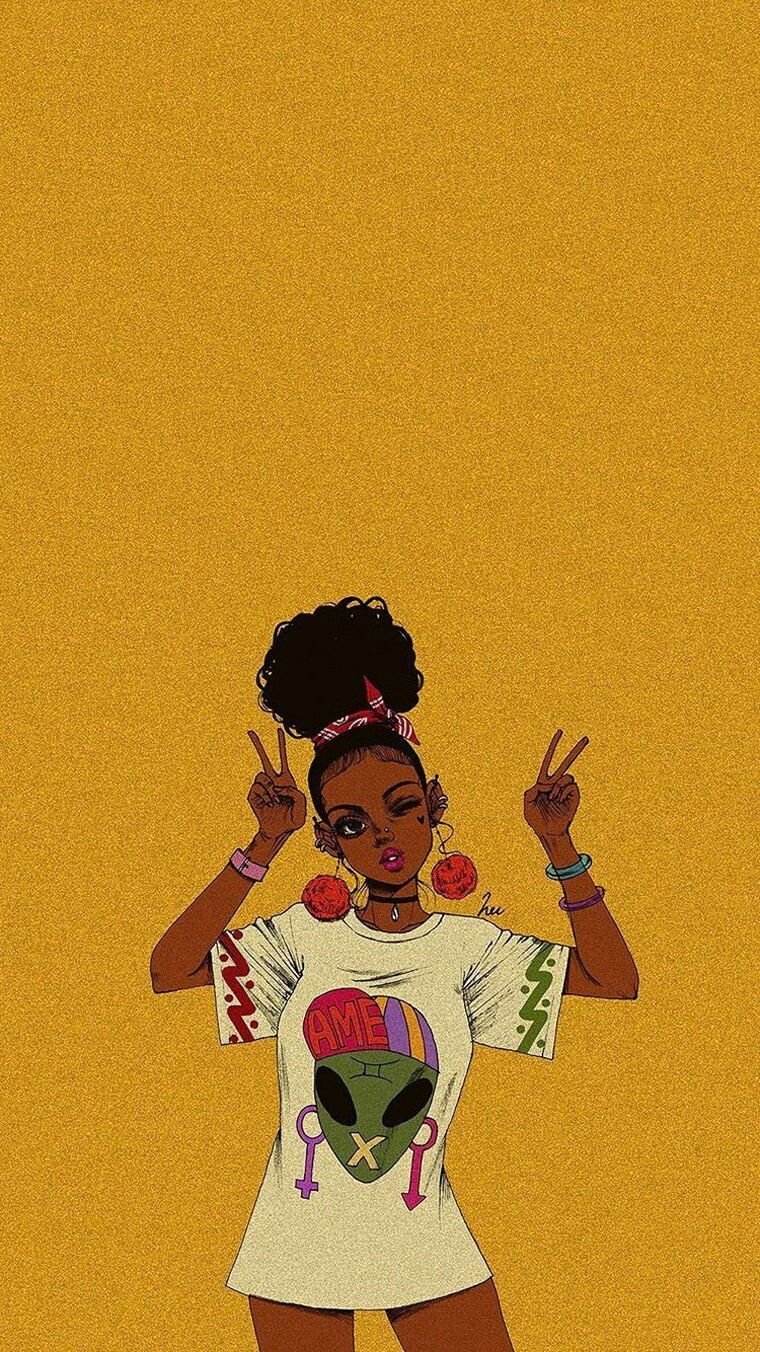 760x1360 Black Girl Aesthetic Wallpaper Free Black Girl Aesthetic Background, Phone