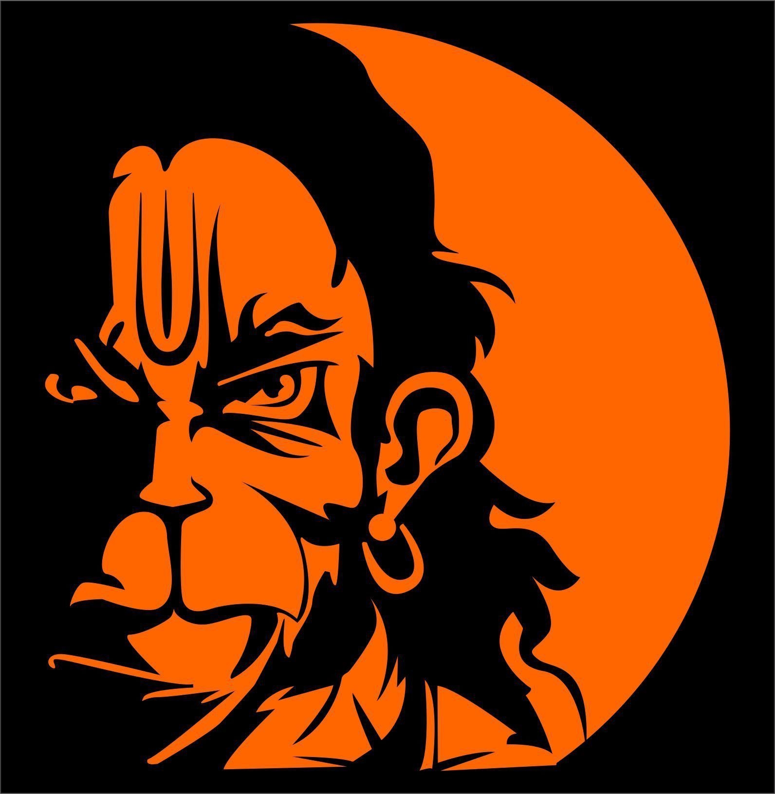 1600x1640 iDesign Hanuman Face 5inch Windows Car Sticker. Hanuman wallpaper, Phone