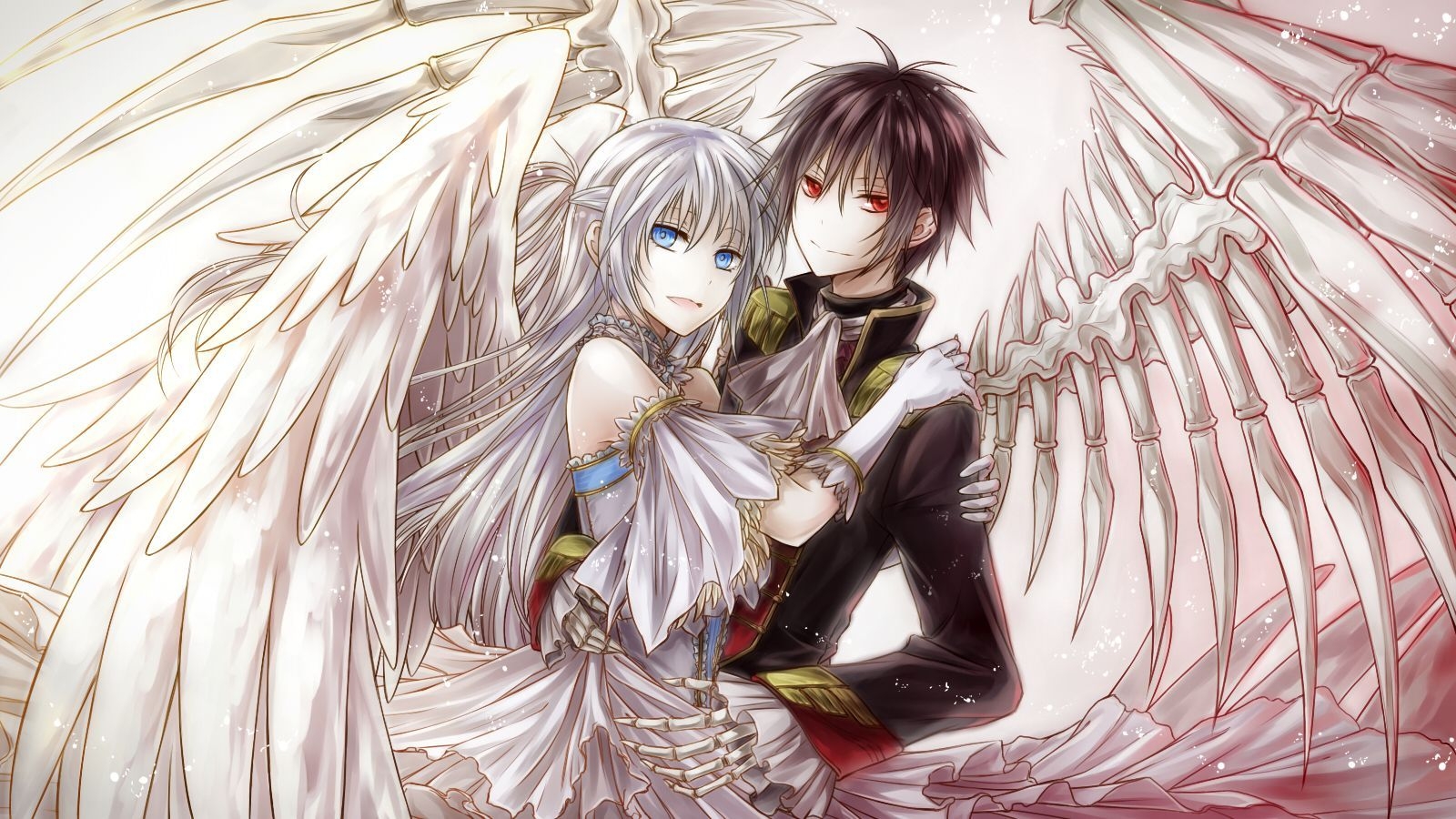 1600x900 Angel and Demon Love Wallpaper. Demon Wallpaper, Demon Skull Wallpaper and Scary Demon Wallpaper, Desktop