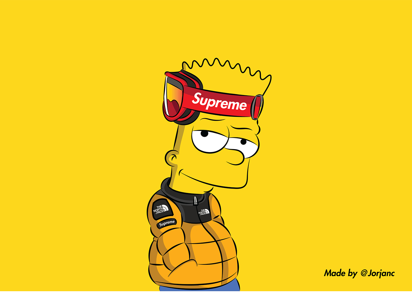 1400x1000 Supreme Wallpaper Picture Of Bart Simpson, Desktop