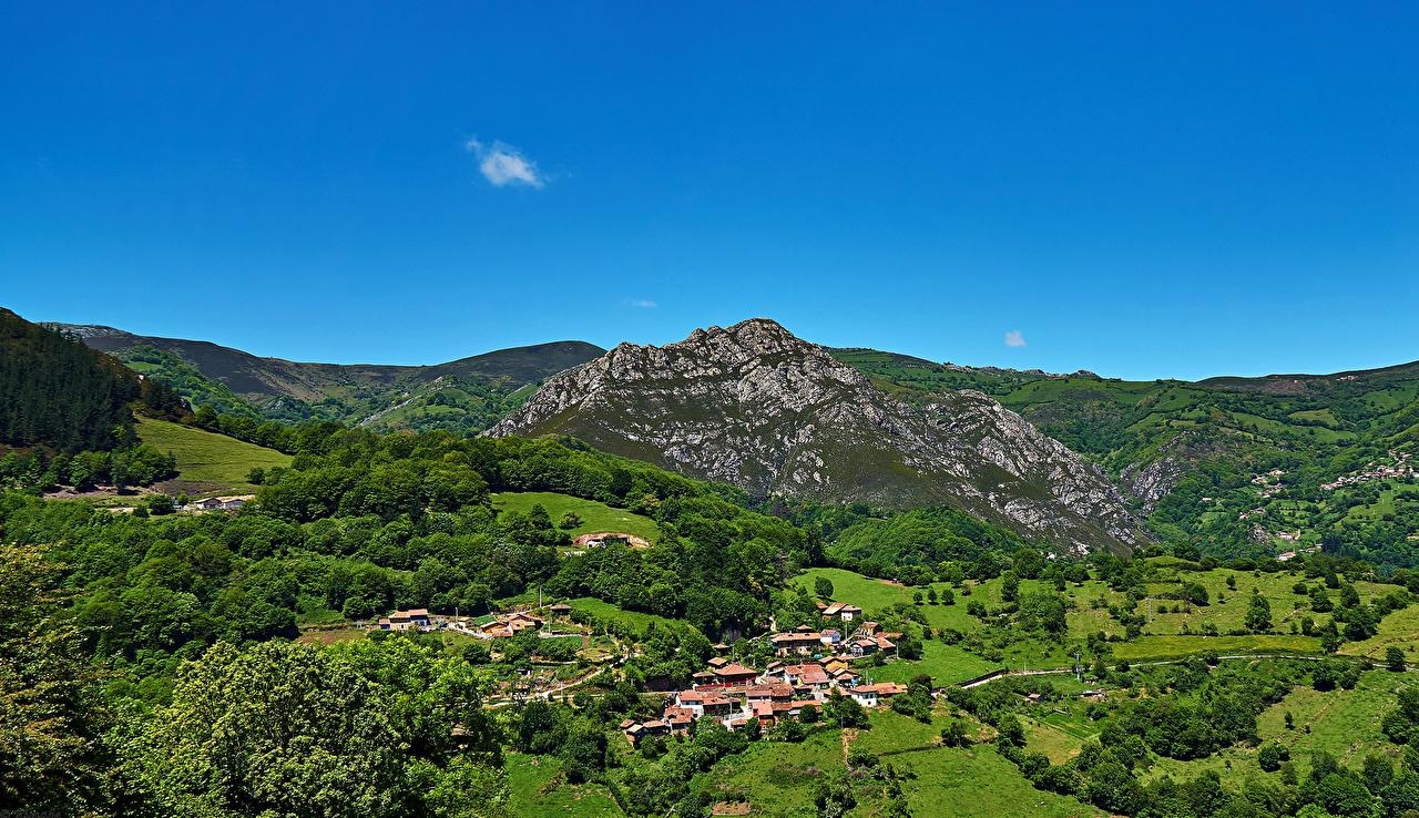 1280x740 Image Spain Nature Mountains Sky Forests Scenery Cities Building, Desktop