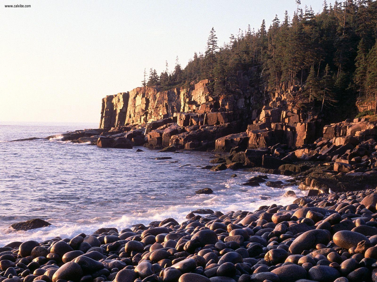 1600x1200 Nature: Sunrise At Otter Cliffs Acadia National Park Maine, Desktop