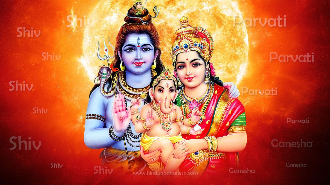 1370x770 Shiv parivar image full HD download free for desktop & mobile, Desktop