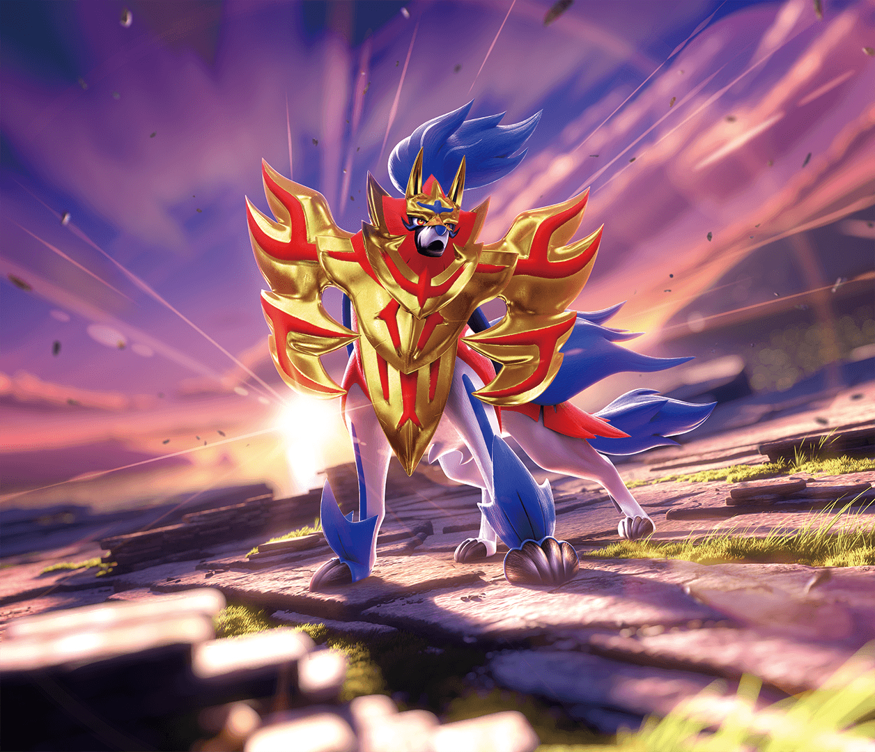 1260x1080 Legendary Pokemon Zamazenta wallpaper from the TCG set. Fotos de, Desktop