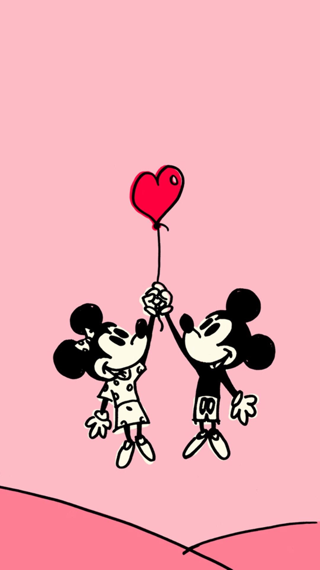 1080x1920 Mickey Mouse Valentine Wallpaper, Phone