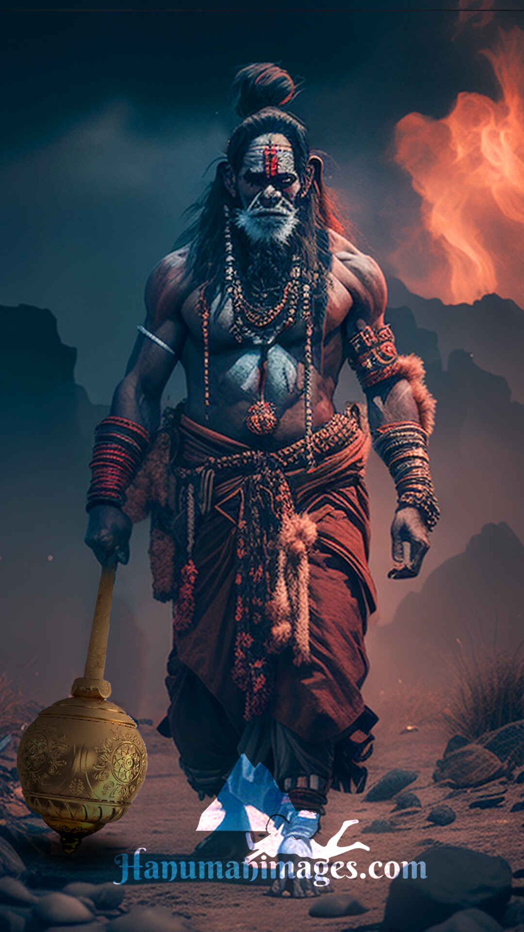 1080x1920 Angry Full HD Hanuman Wallpaper 2, Phone