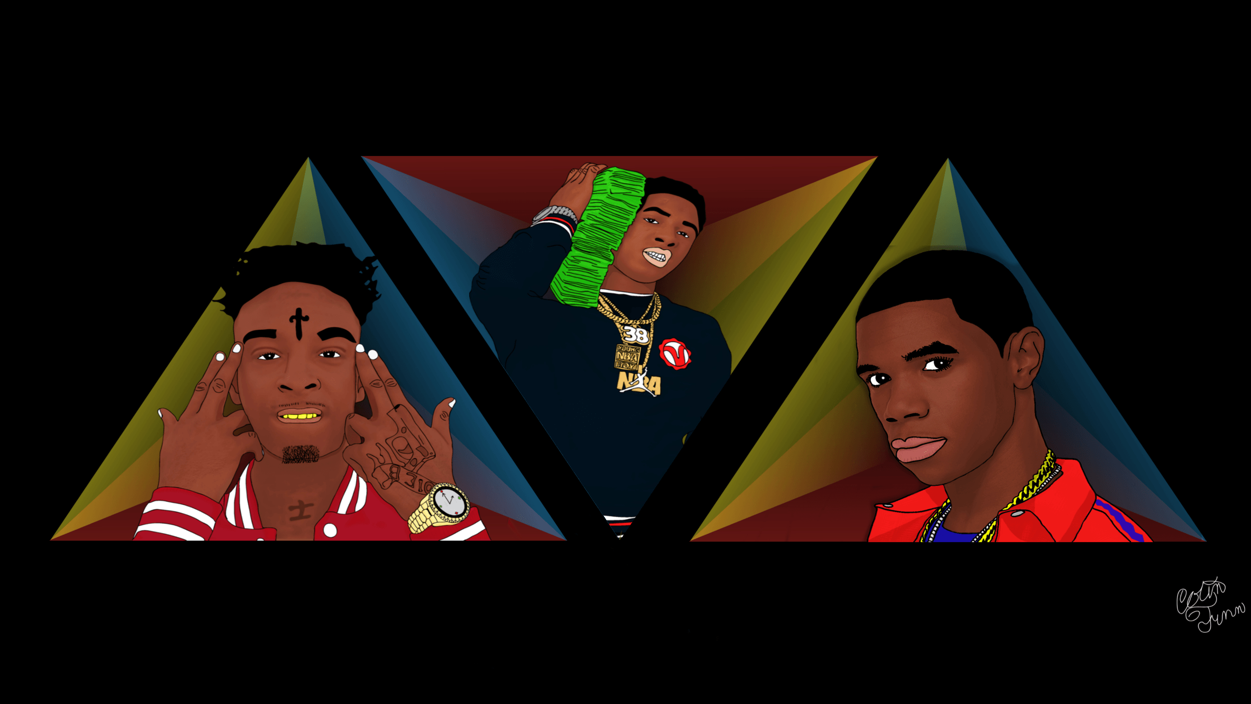 2560x1440 Savage, NBA YoungBoy and A Boogie Fan Art, Desktop