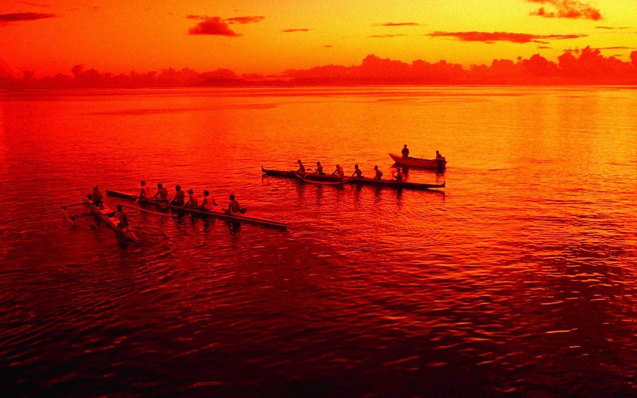 1280x800 Beautiful Rowing Red Light Picture, Desktop