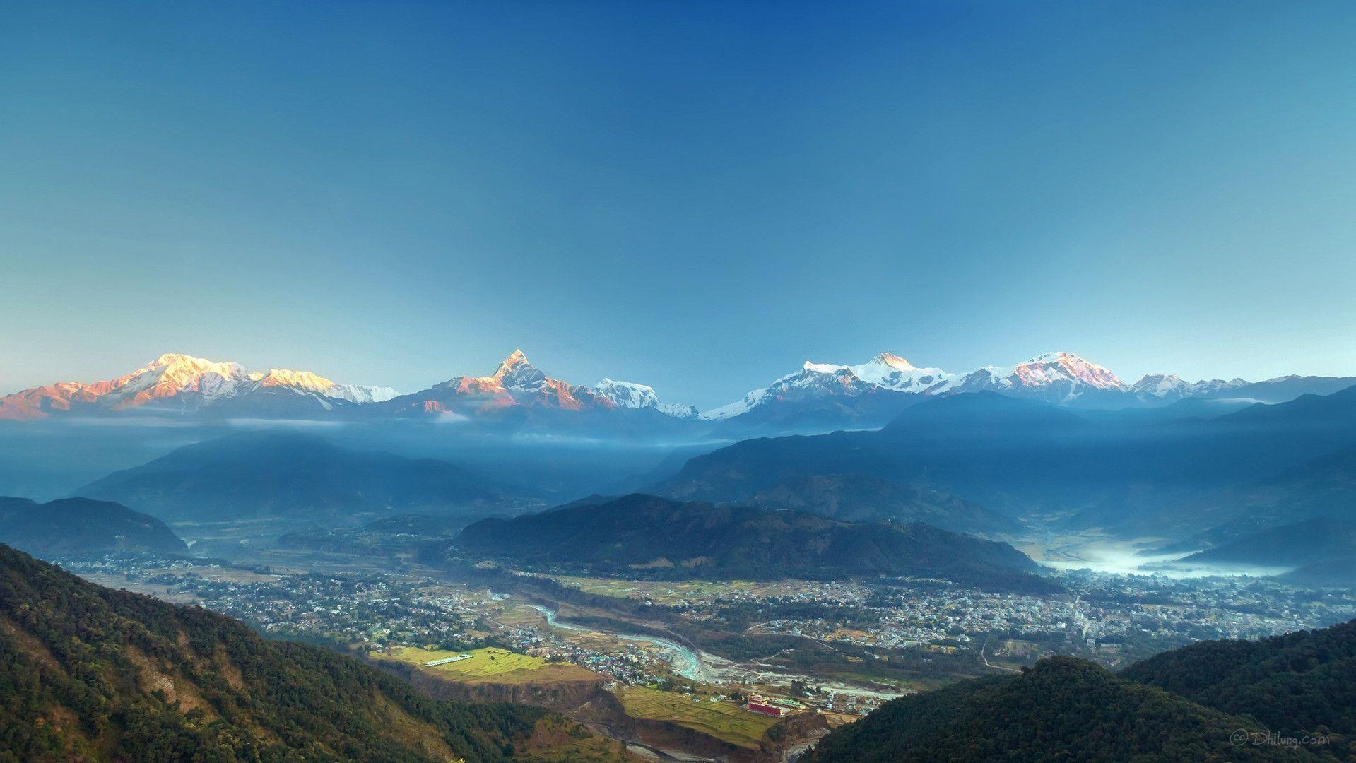 1920x1080 Sarangkot Sunrise, Pokhara, Nepal widescreen wallpaper. Wide, Desktop