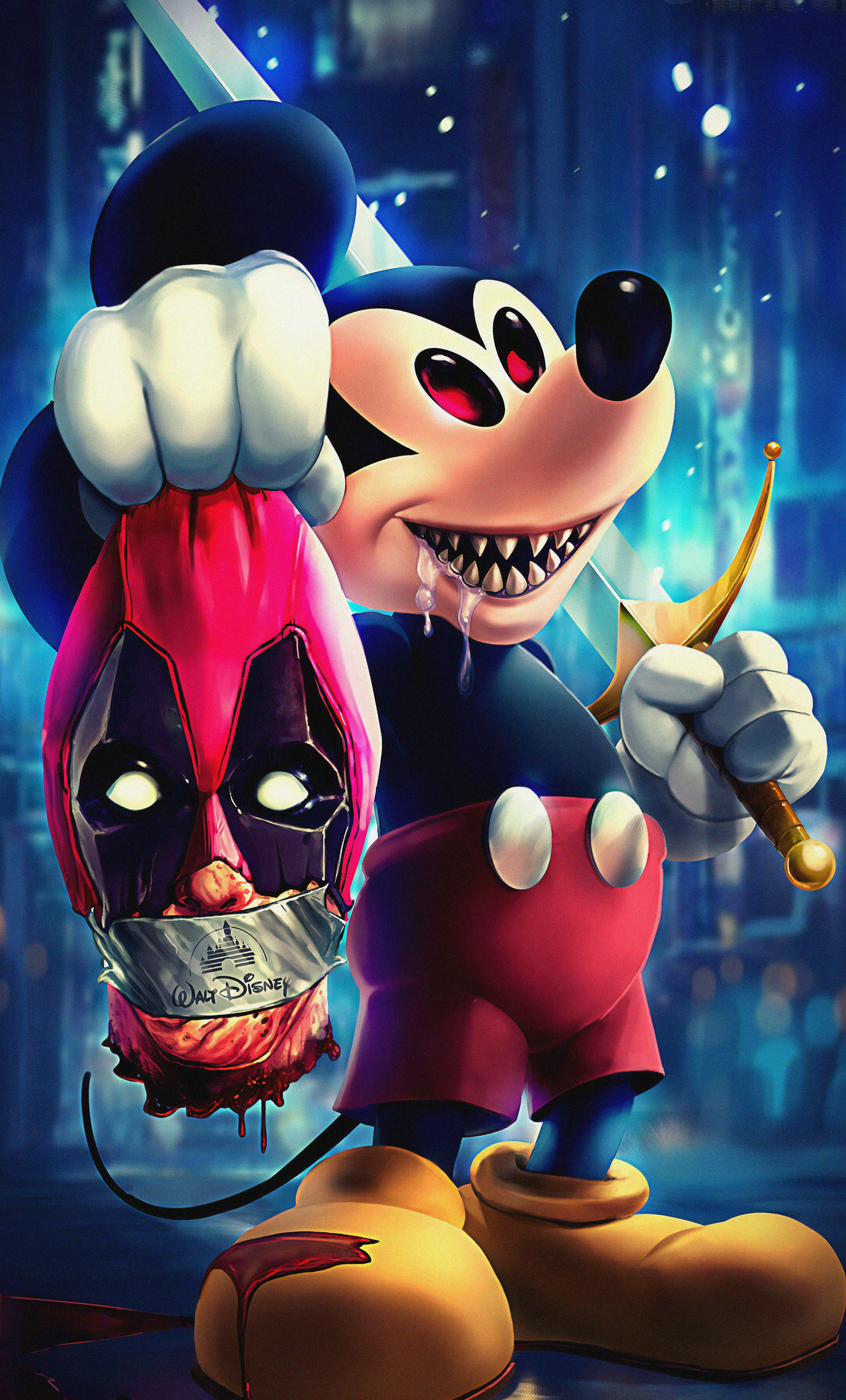 1280x2120 Disney Evil Mickey iPhone HD 4k Wallpaper, Image, Background, Photo and Picture, Phone