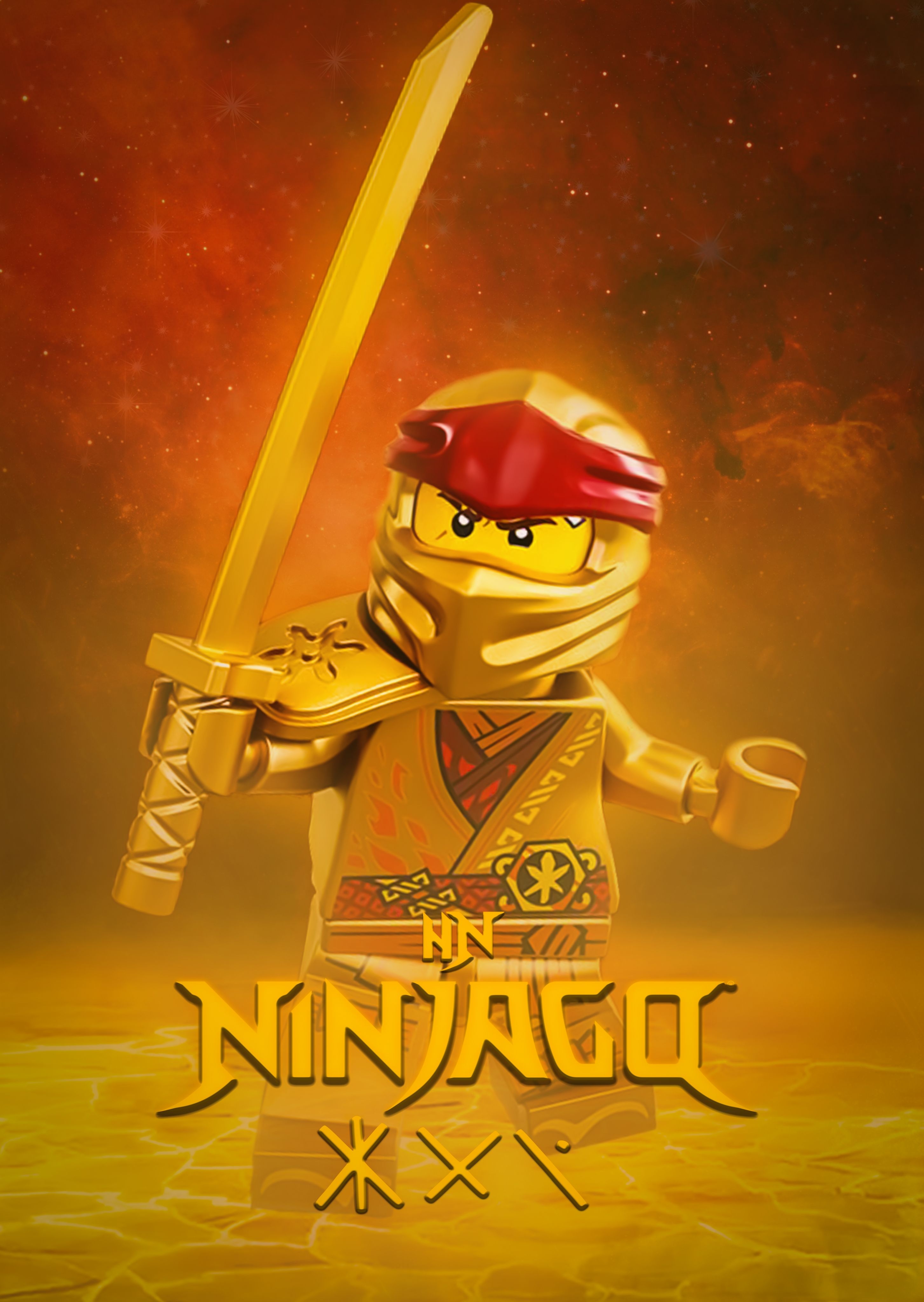 2910x4100 Lego Ninjago Kai Golden Ninja Legacy Poster. Lego ninjago, Ninjago kai, Lego ninjago movie, Phone