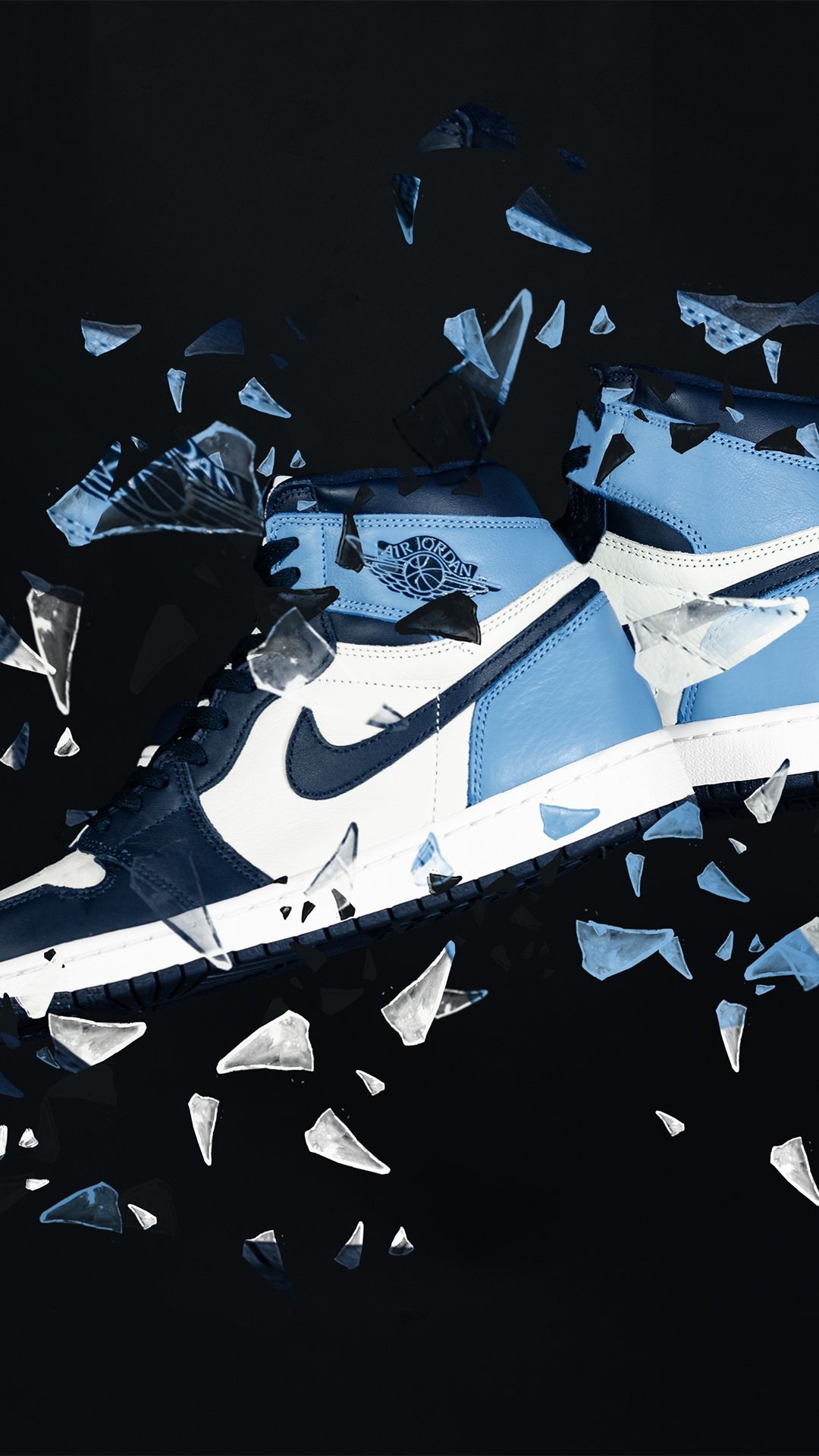 1080x1920 Nike Air Jordan 1 Retro High OG »UNC Obsidian«. Jordan 1 retro high, Air jordans, Jordan logo wallpaper, Phone