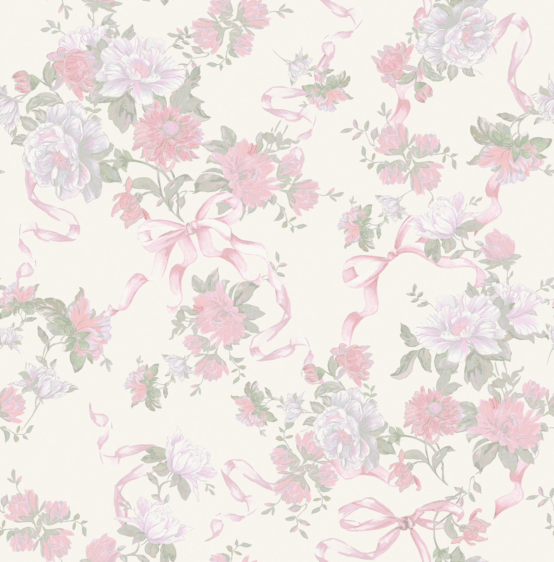 1780x1800 LoveShackFancy Cabbage Rose Bow Ribbons, Phone