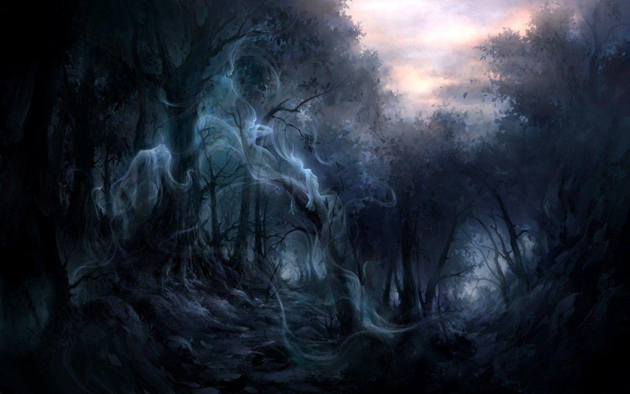 1280x800 Ghost Forest Night Wallpaper Free Ghost Forest Night Background, Desktop