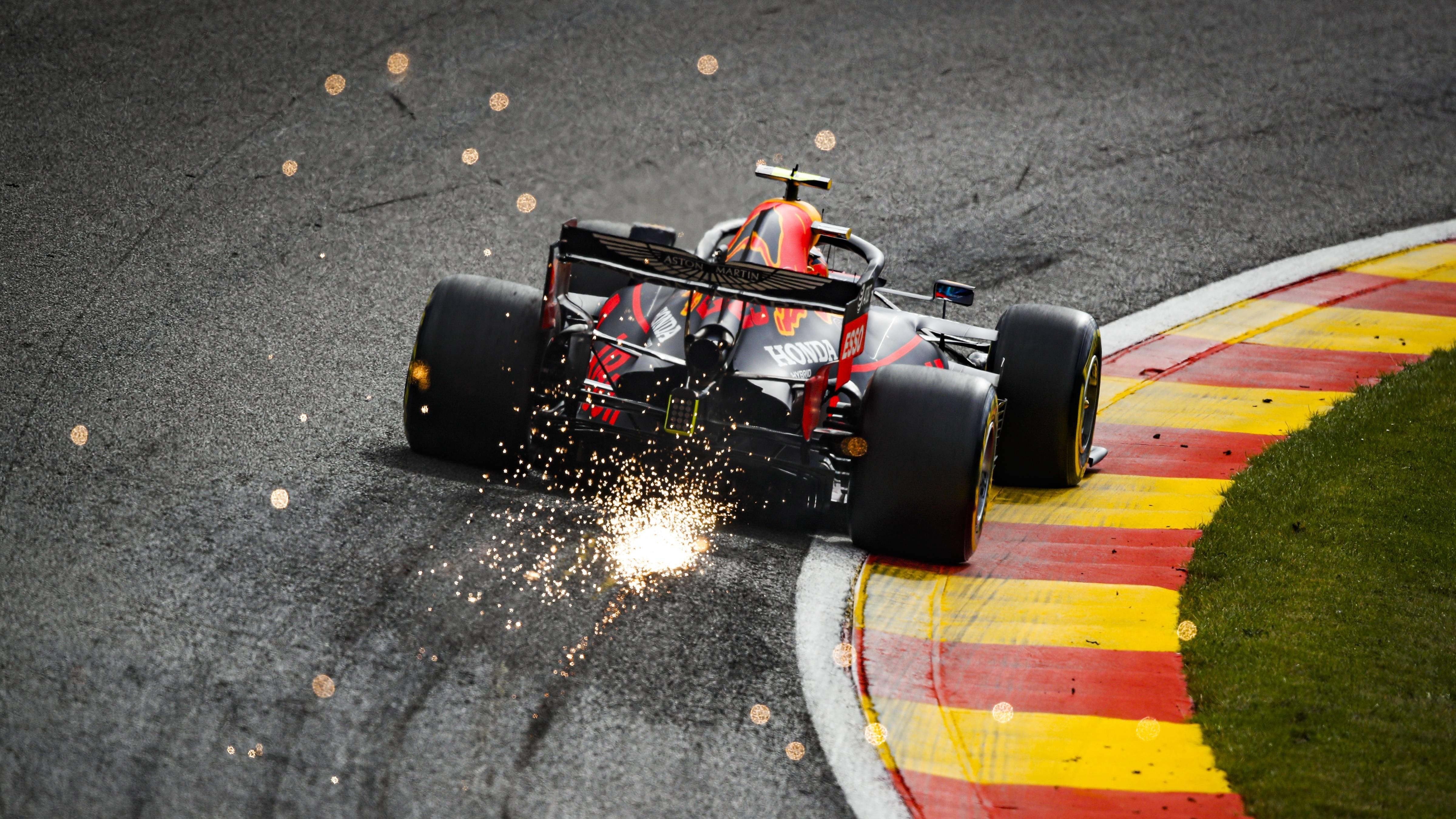 4800x2700 Red Bull F1 Car throwing sparks, Desktop