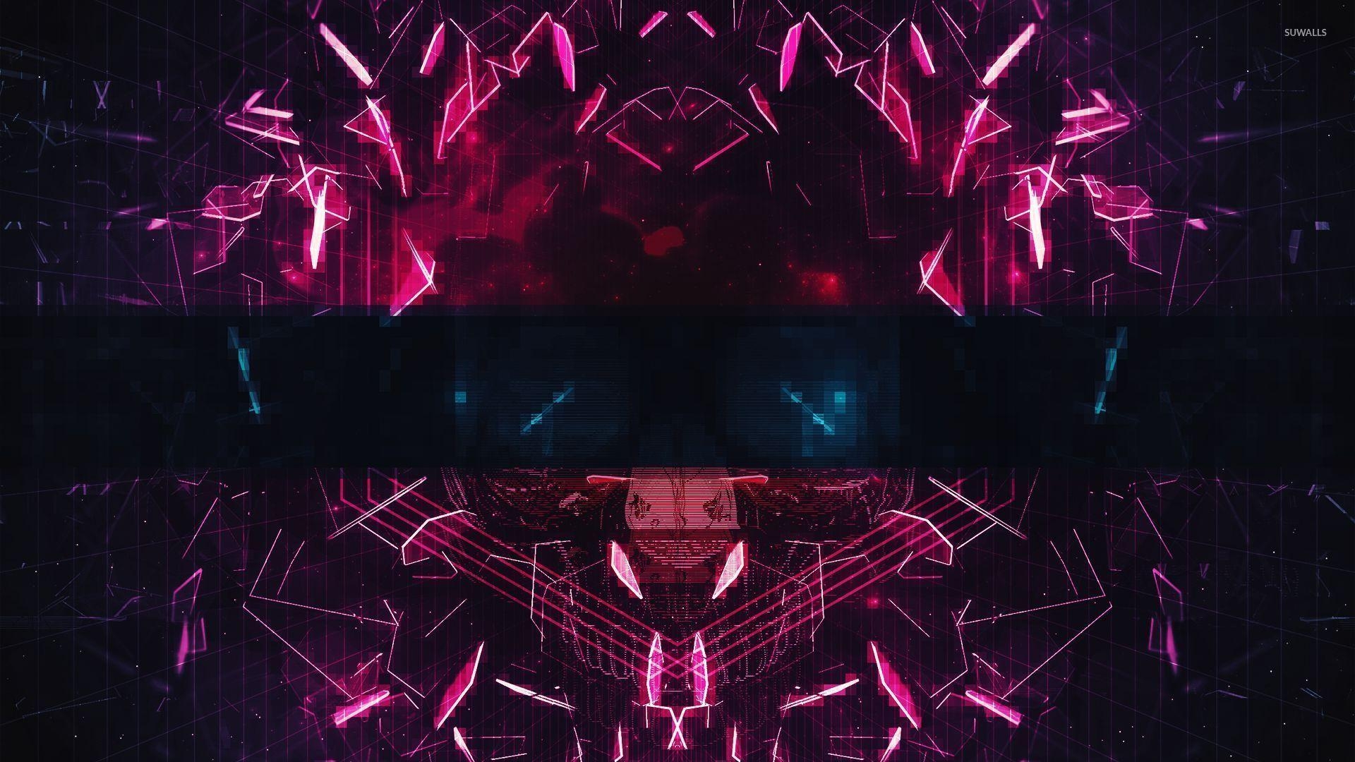 1920x1080 Neon mask made of shards wallpaper Art wallpaper, Desktop