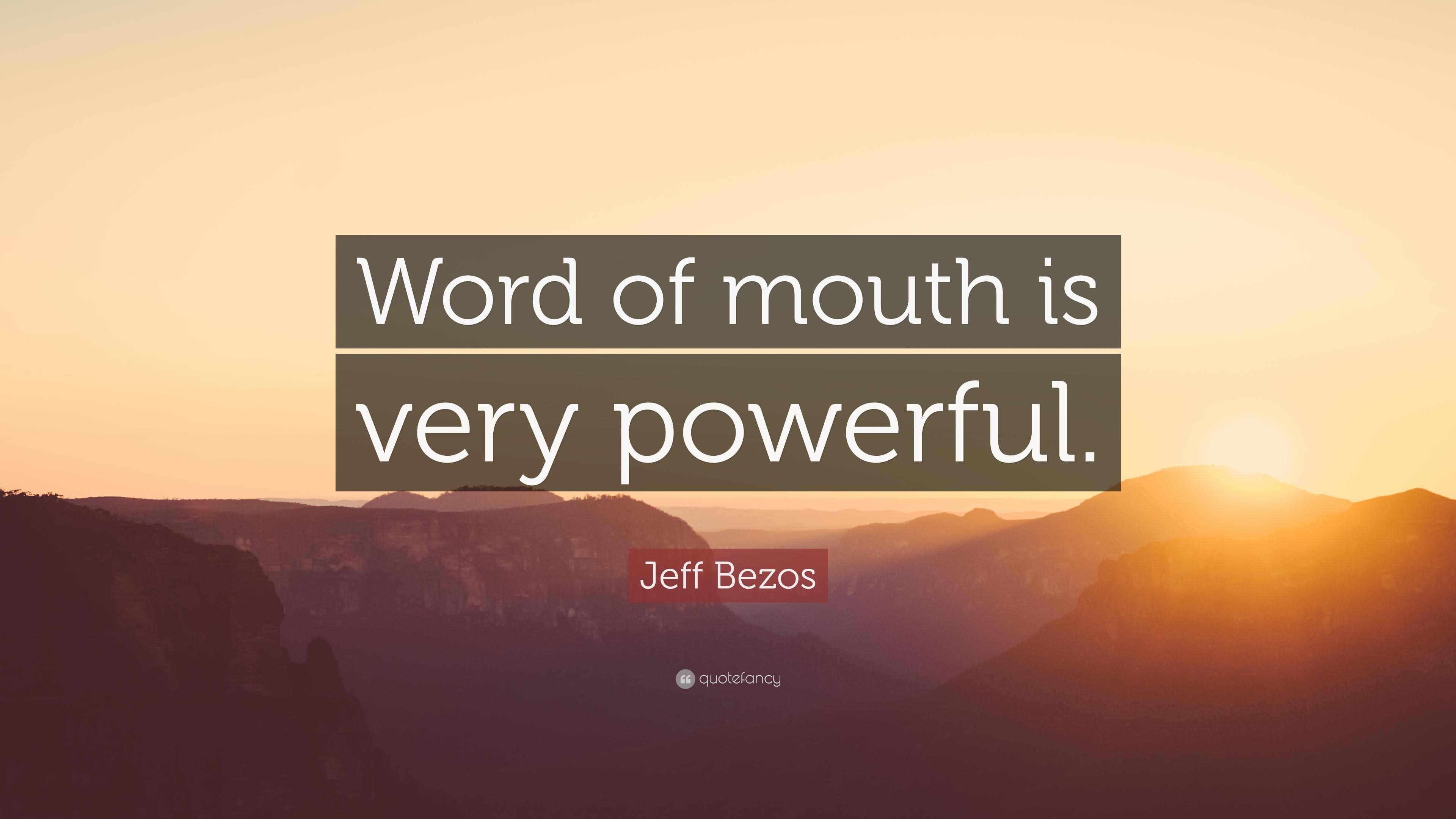 3840x2160 Jeff Bezos Quote: “Word of mouth is very powerful.” 12 wallpaper, Desktop