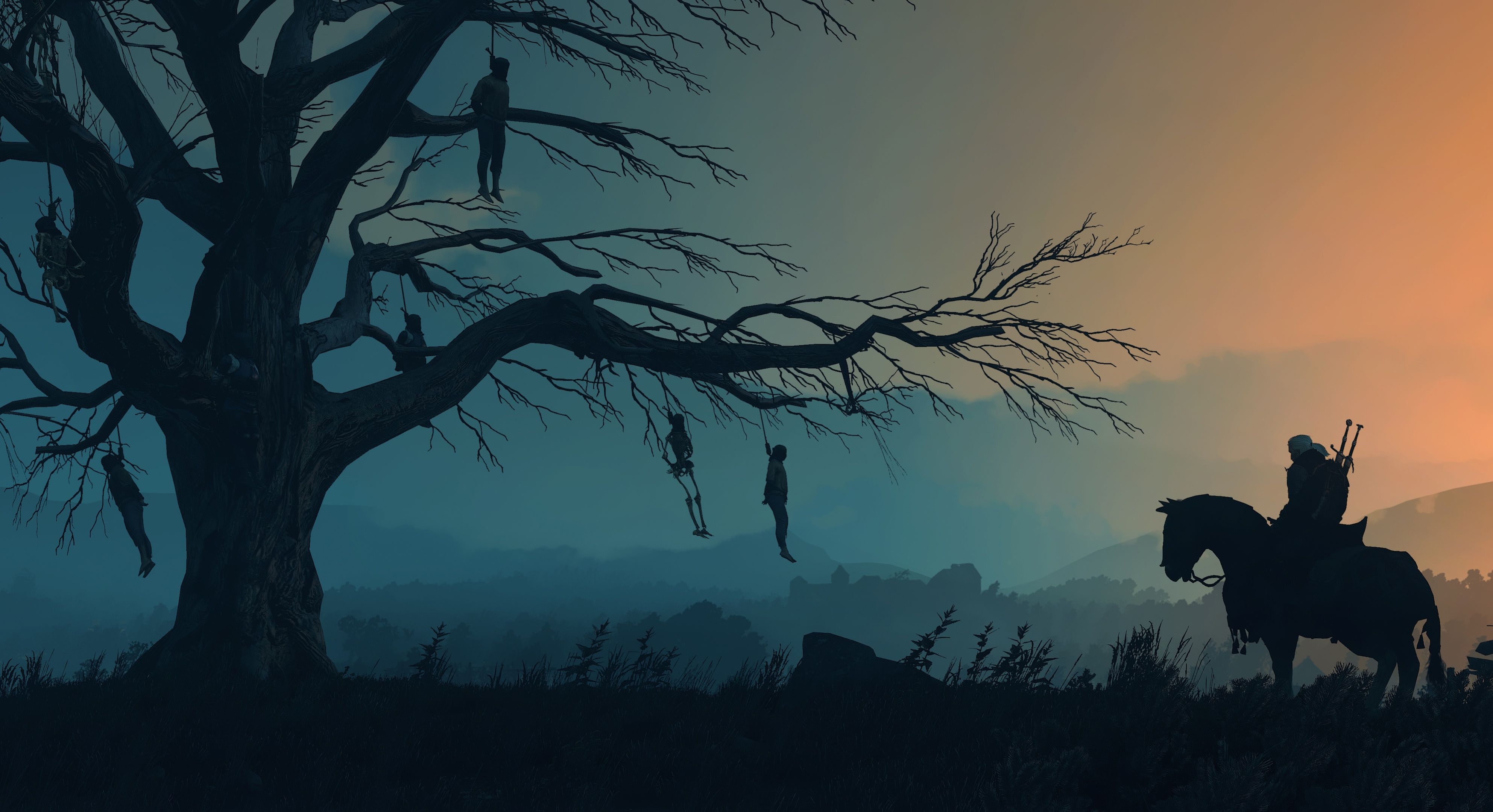 3970x2160 The Witcher 3 Wild Hunt Minimalist, HD Games, 4k Wallpaper, Image, Background, Photo and Picture, Desktop