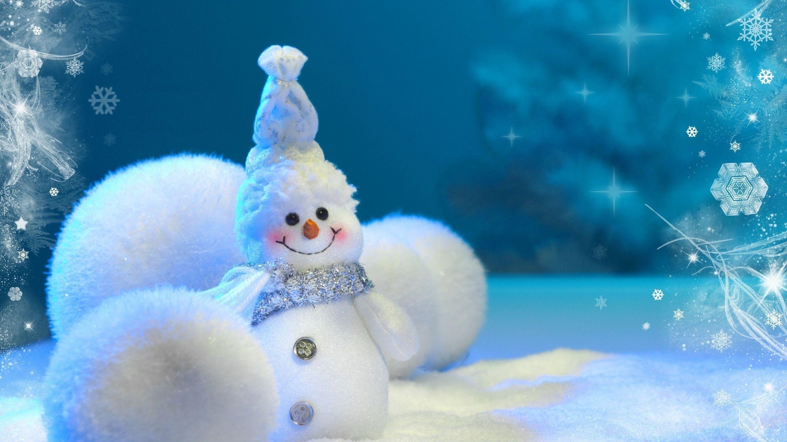 2560x1440 Happy Snowman, Desktop