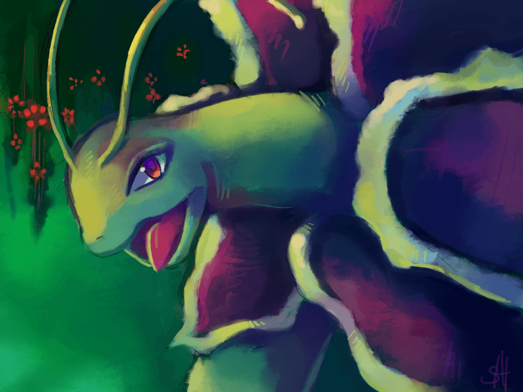 1030x770 Meganium Painting, Desktop