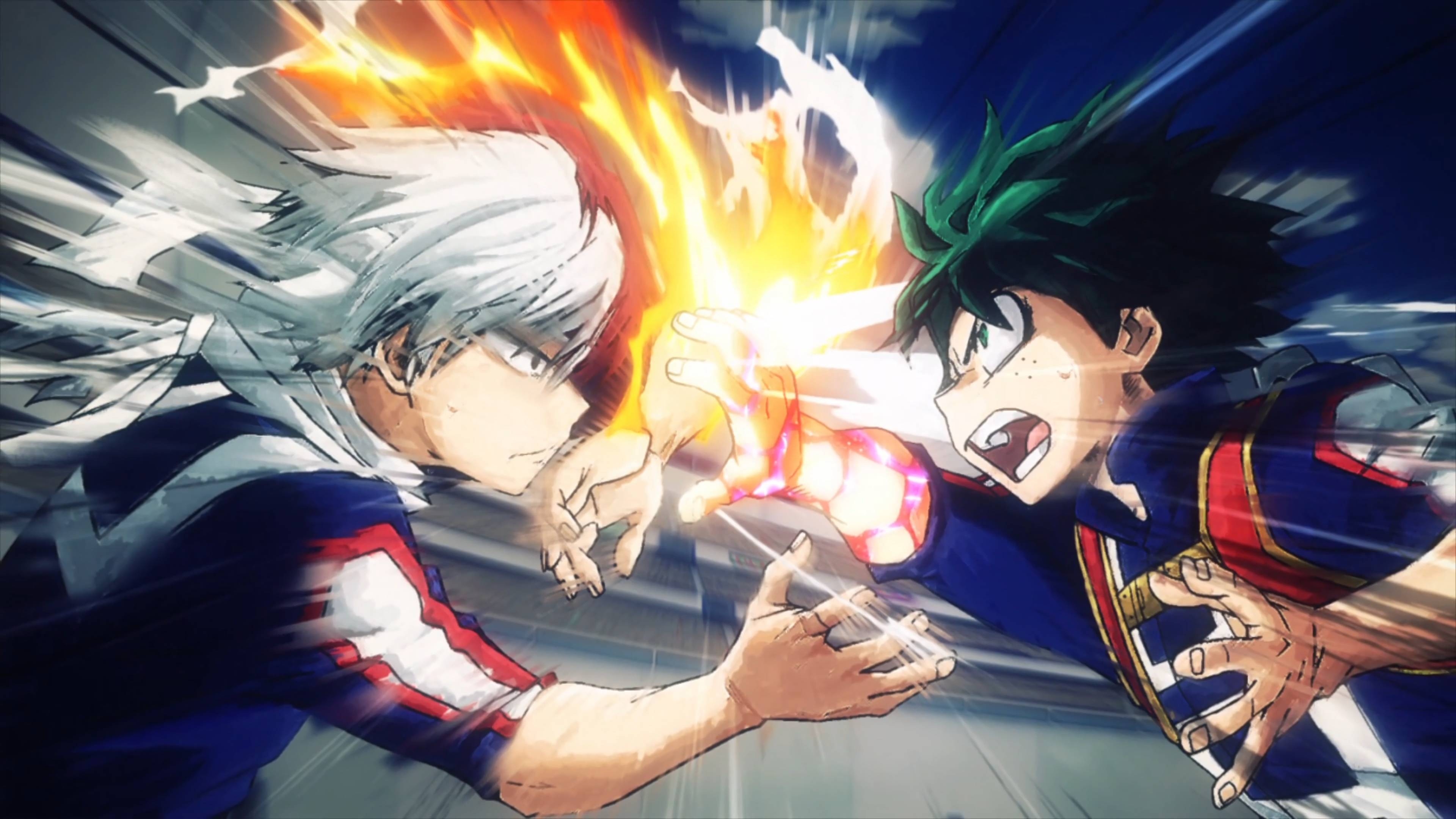 3840x2160 Shoto Todoroki vs. Izuku Midoriya My Hero Academia 4K, Desktop