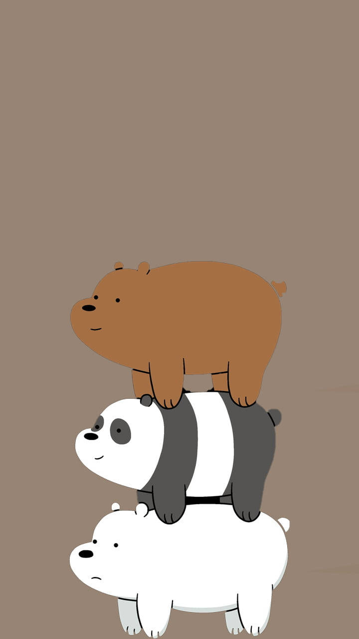 720x1280 We Bare Bears Aesthetic Brown Wallpaper, Phone