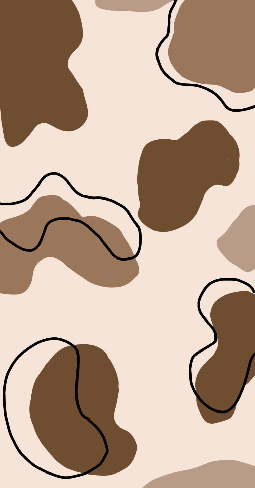 1010x1920 Download Aesthetic Brown Cow Print Wallpaper, Phone